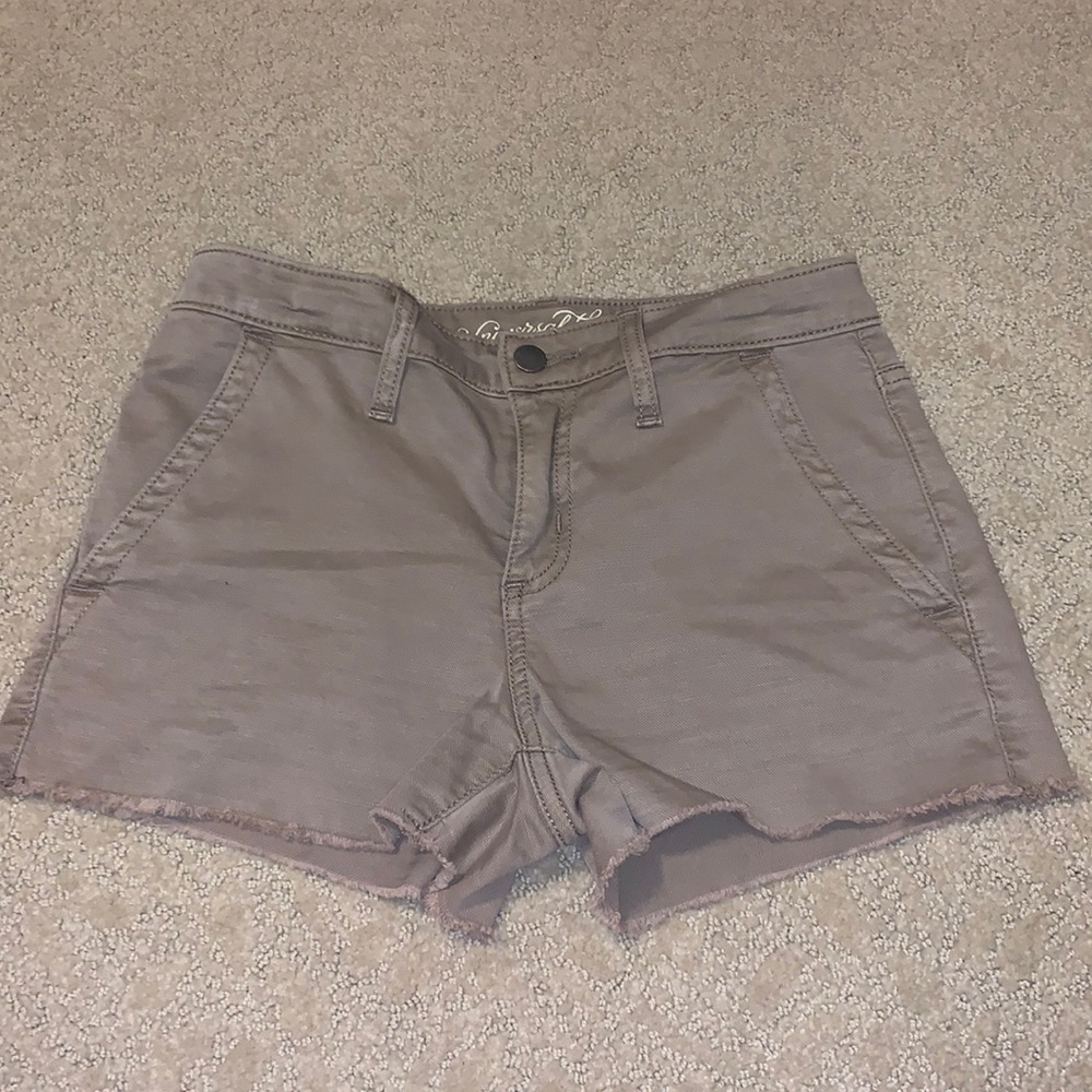Khaki color, cutoff shorts, size 0/25R